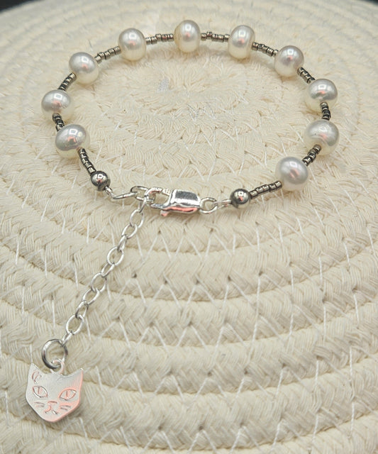 Bracelet Eclat de perles - Argenté