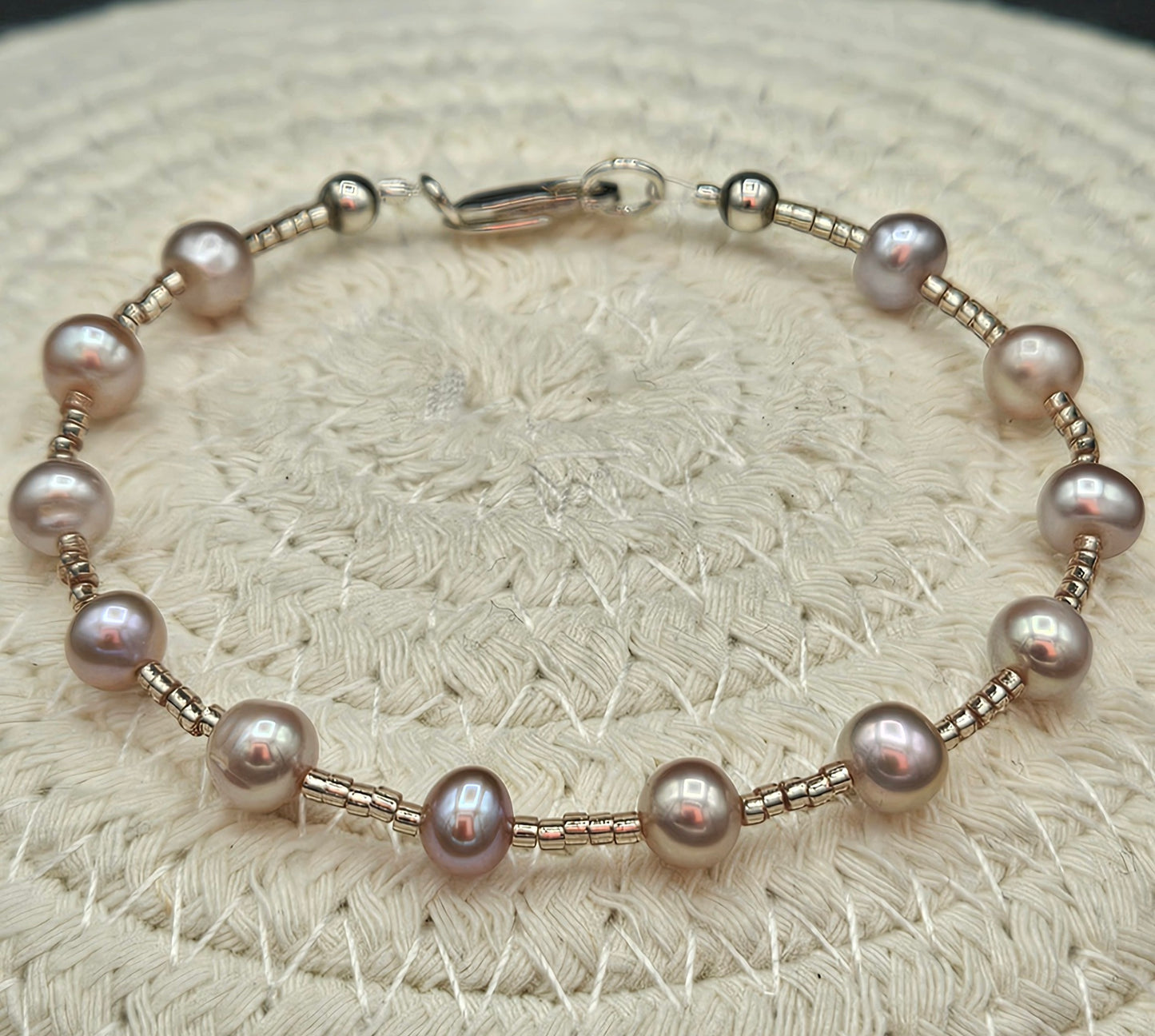 Bracelet Eclat de perles - Rosé Champagne