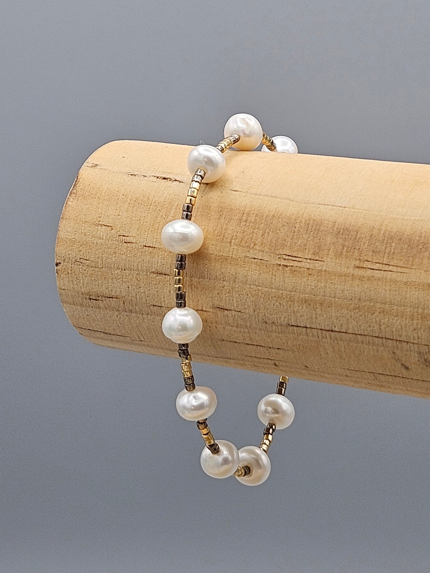 Bracelet Eclat de perles - Bicolore Or Argent