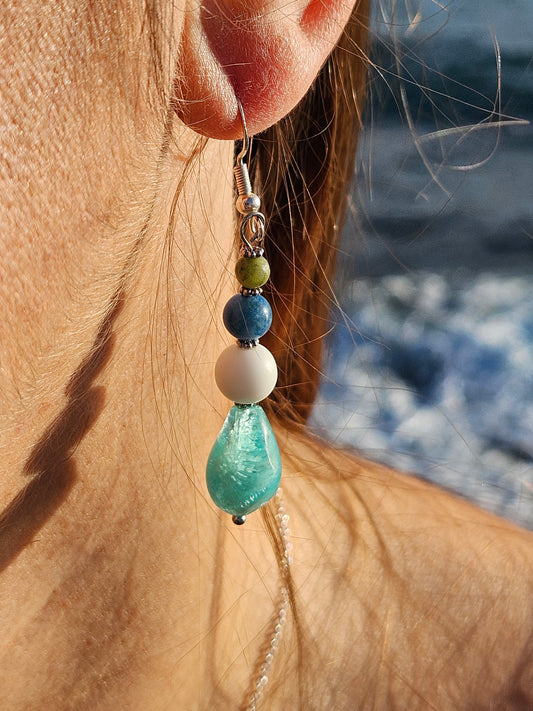 Pendantes Goutte Bleue