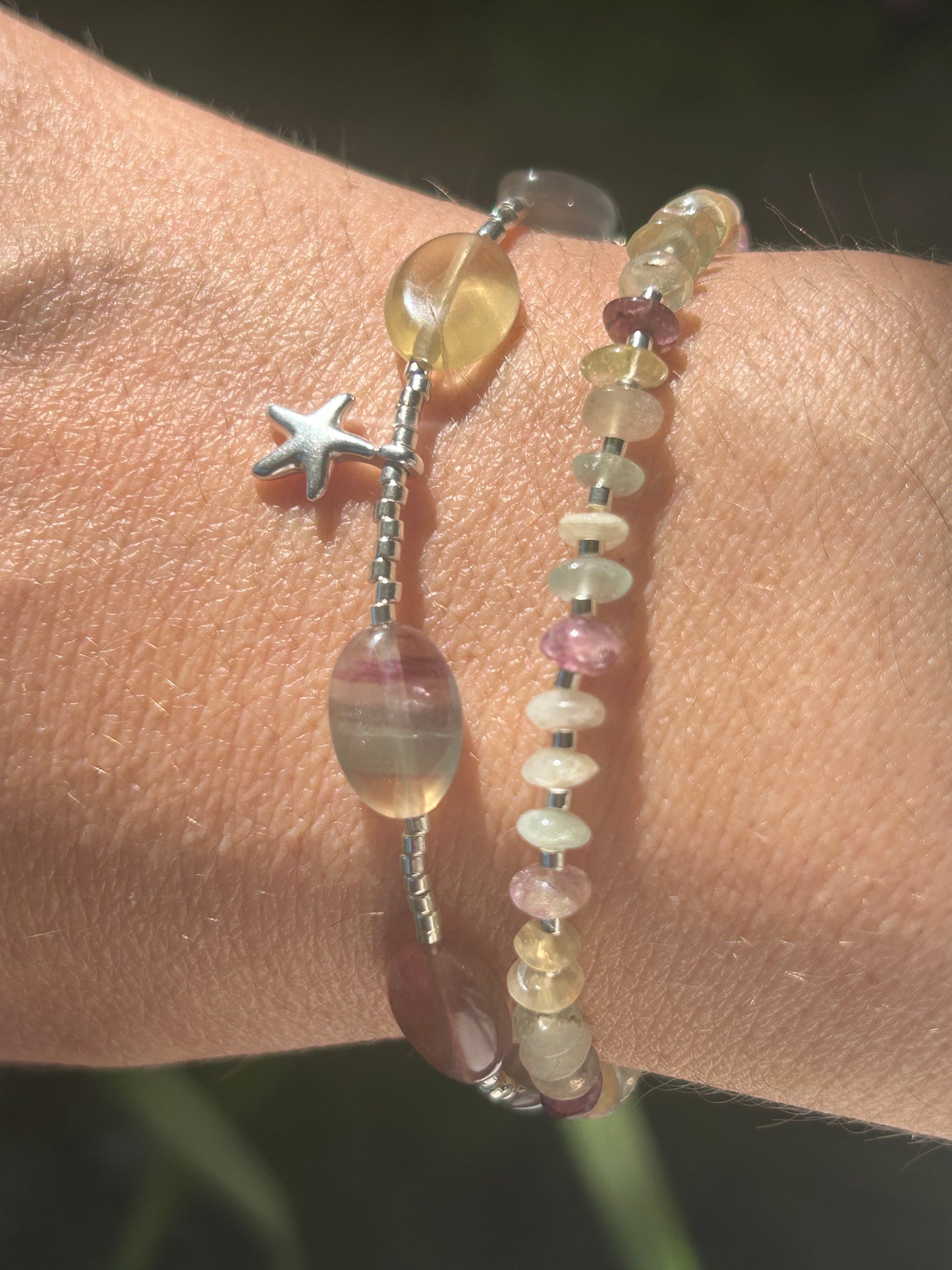 Bracelet Harmonie fluorite argentée