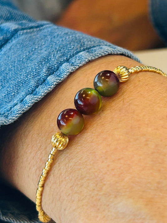 Bracelet Couleurs d'automne agate indienne