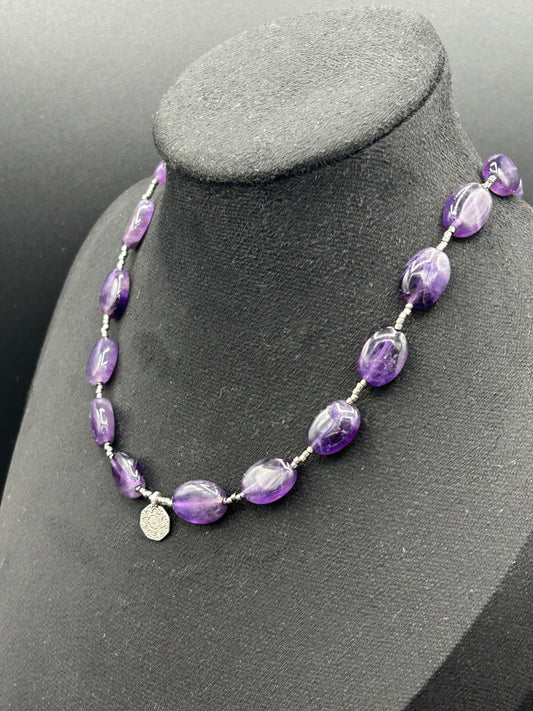 Collier Mandala Violet - Zen - Colomba Créations
