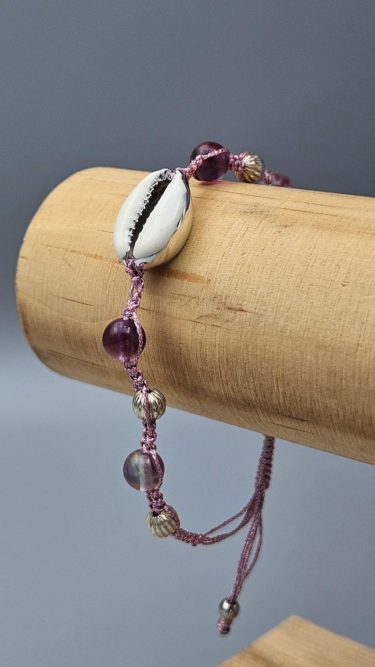 Bracelet Calanques Macramé Rose