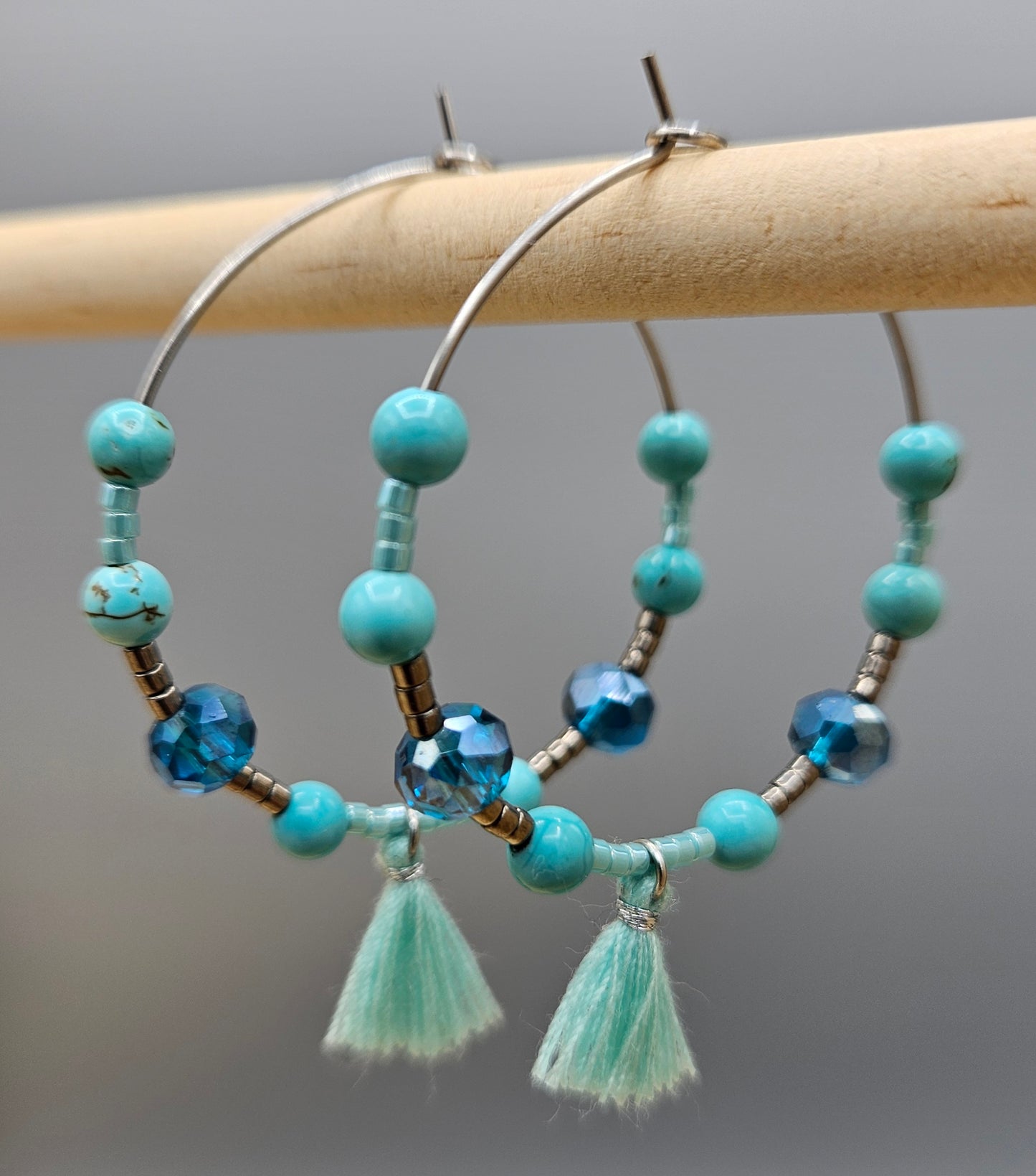 Créoles Turquoise Bohème