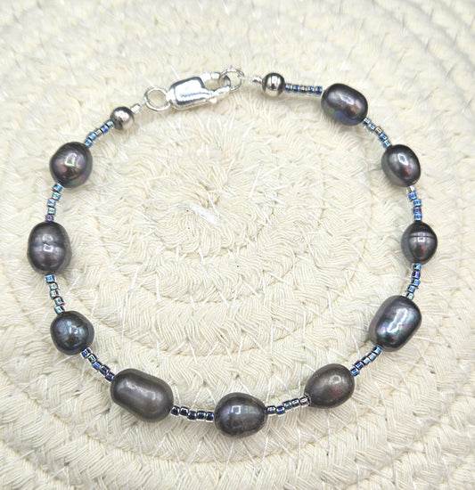 Bracelet Eclat de perles - Perle Grise