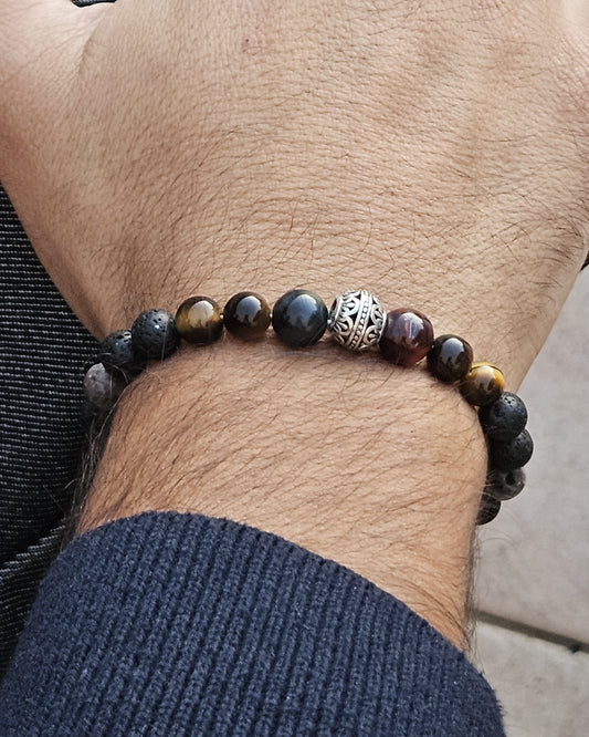 Bracelet Homme Forge Noire -Energie