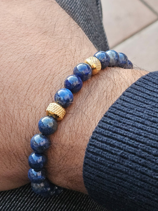 Bracelet Homme Clarté Bleue Dorée - Chance