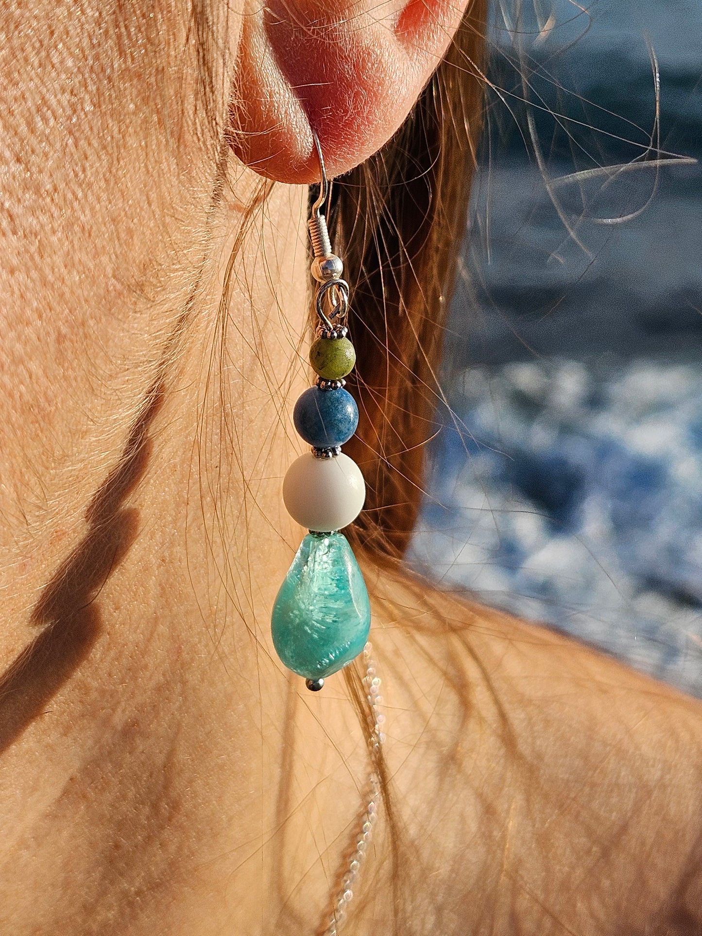 Pendantes Goutte Bleue