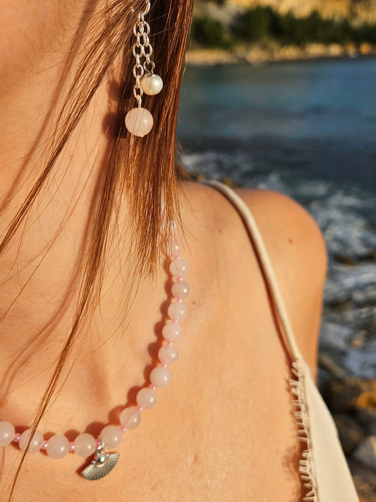 Boucles d’oreilles Rose & Perle