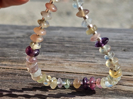 Collier Harmonie fluorite argentée