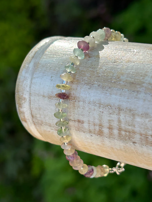 Bracelet Harmonie fluorite argentée