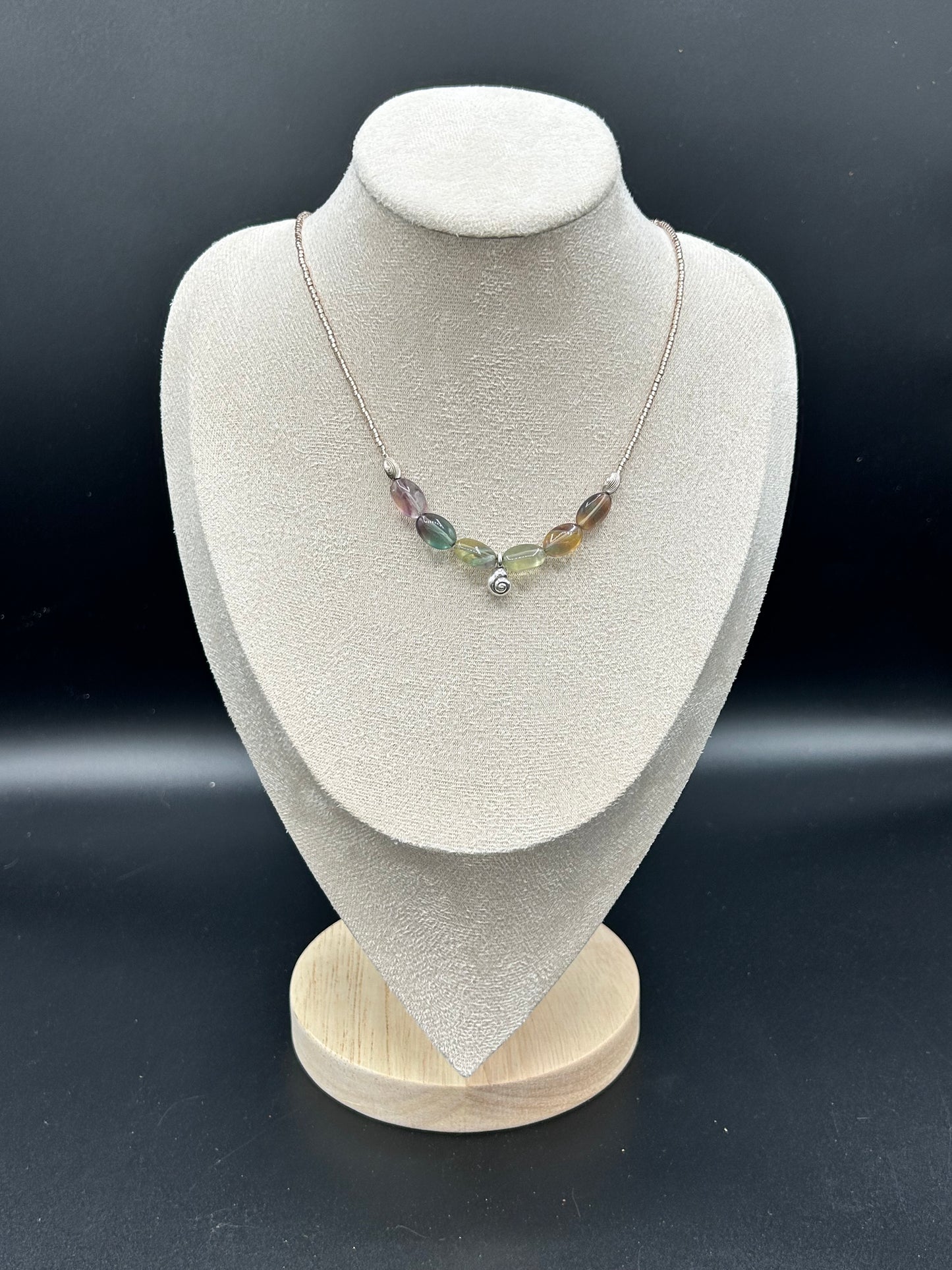 Collier Coquillage Fluorite