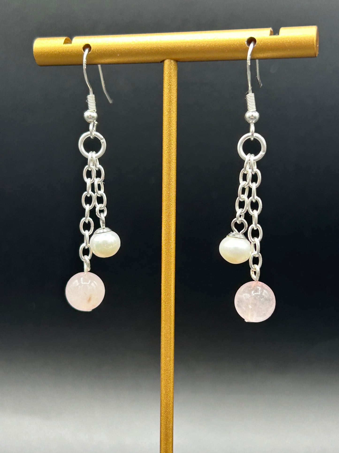 Boucles d’oreilles Rose & Perle