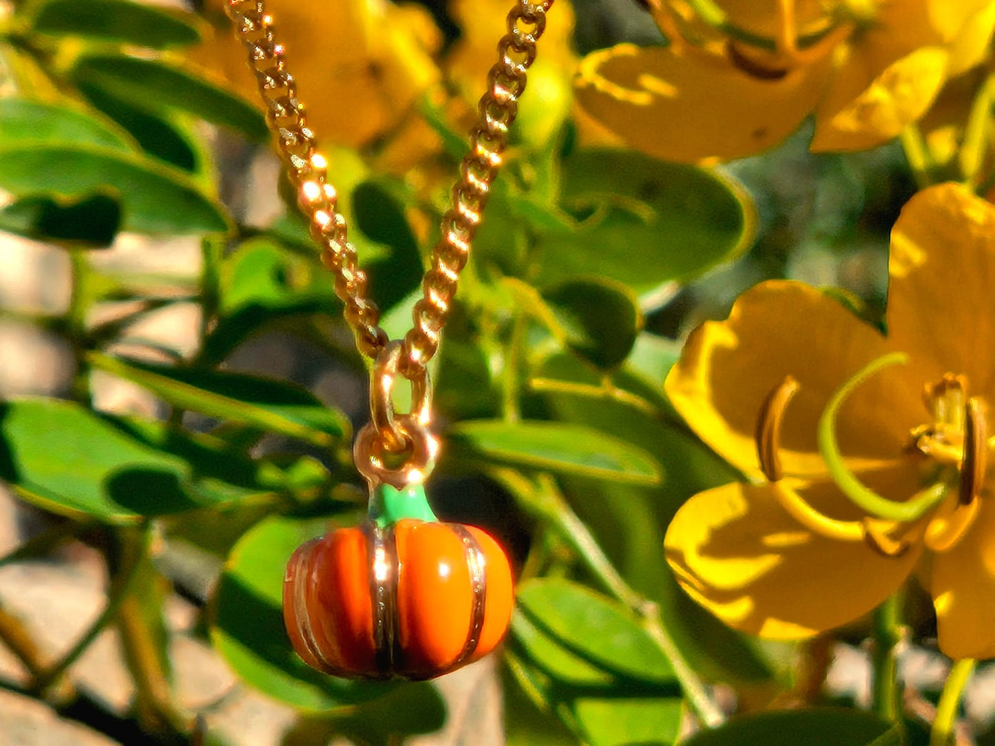 Collier Citrouille dorée