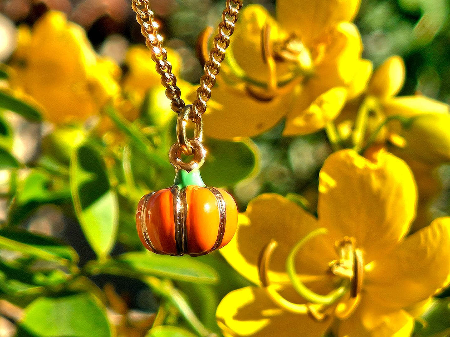 Collier Citrouille dorée