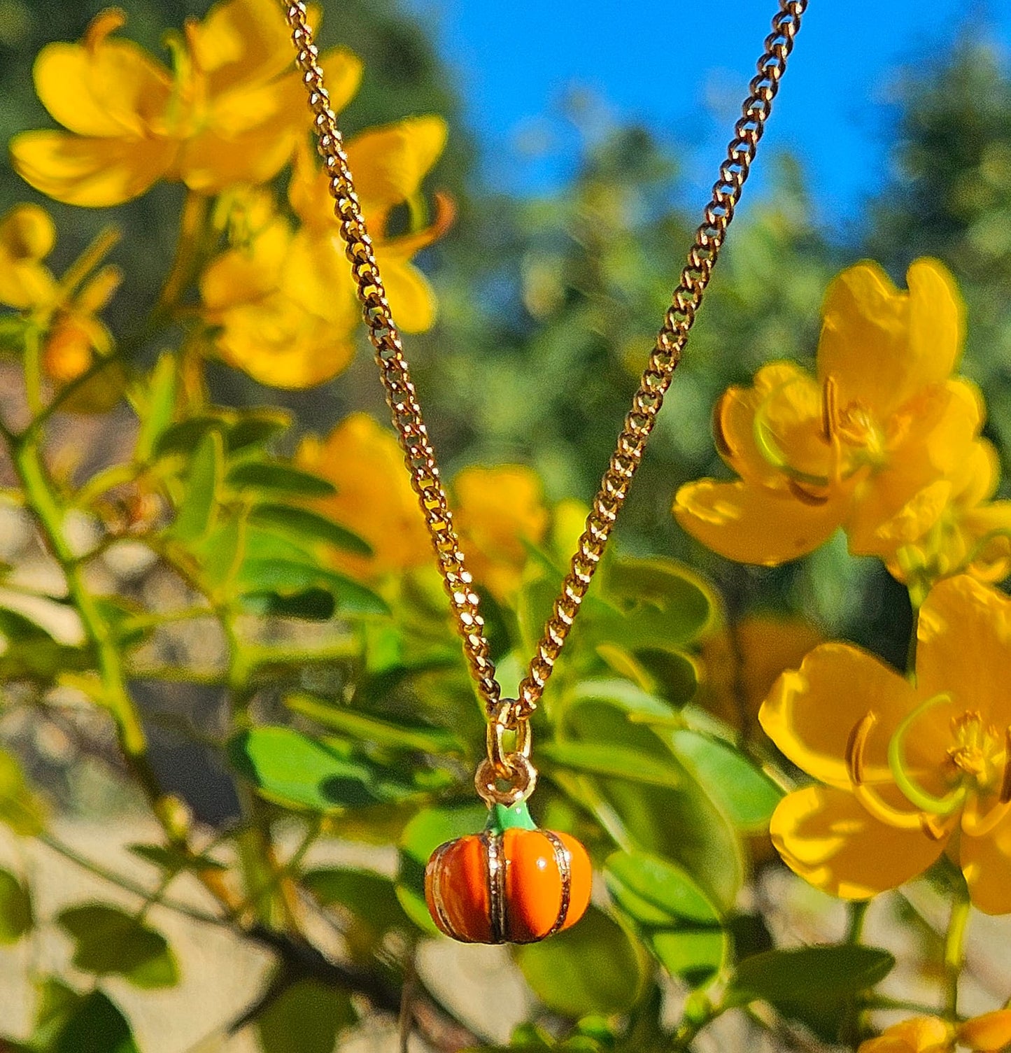 Collier Citrouille dorée