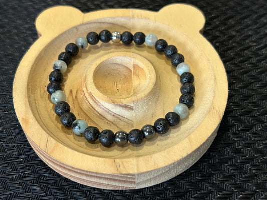 Bracelet homme Nox Jaspe et Lave - Zen - Colomba Créations