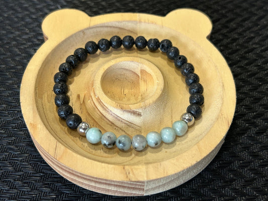 Bracelet homme Polar Jaspe, Lave - Zen - Colomba Créations