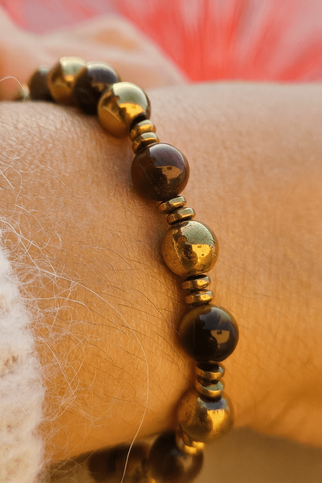 Bracelet Trilogie Protectrice oeil de tigre, taureau et faucon