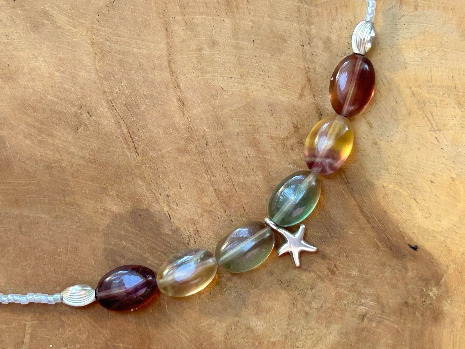 Collier Calanques Fluorite multicolore