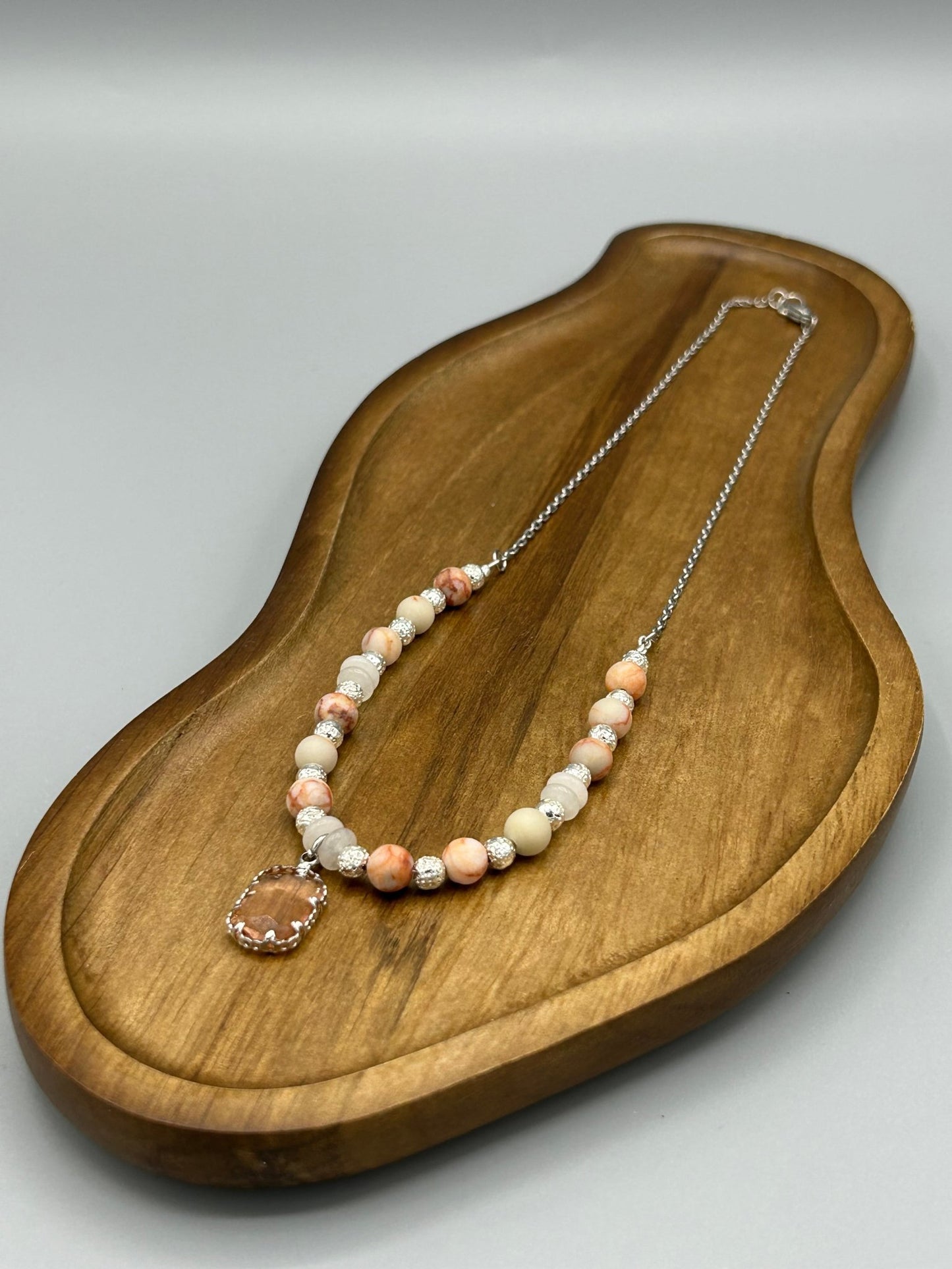 Collier douceur poudrée Saint Valentin - Colomba Créations