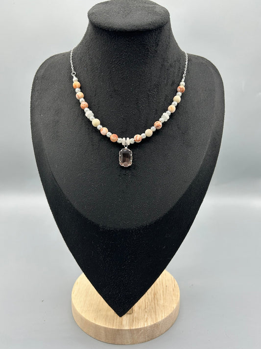 Collier douceur poudrée Saint Valentin - Colomba Créations