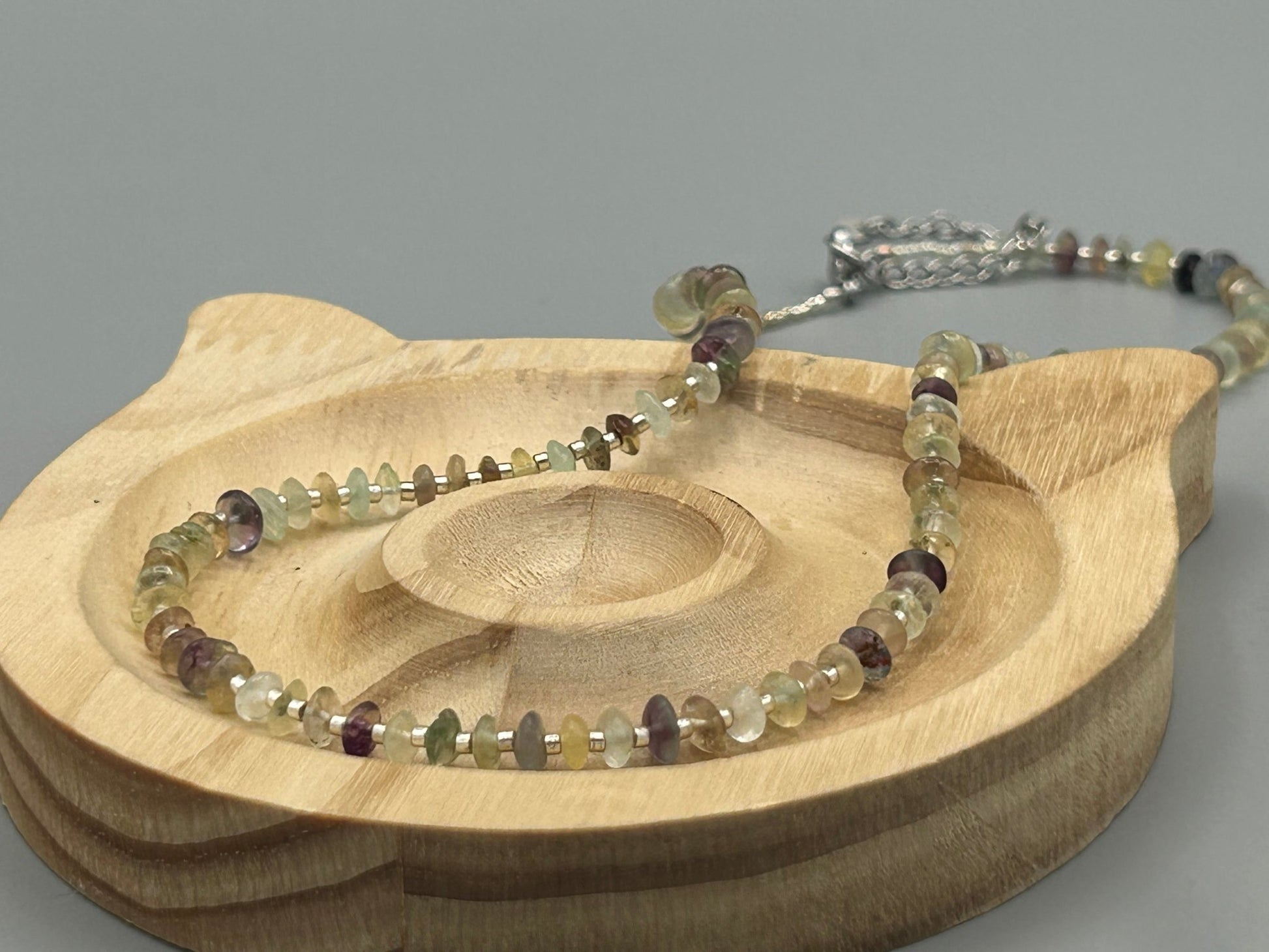 Collier Harmonie fluorite argentée - Colomba Créations