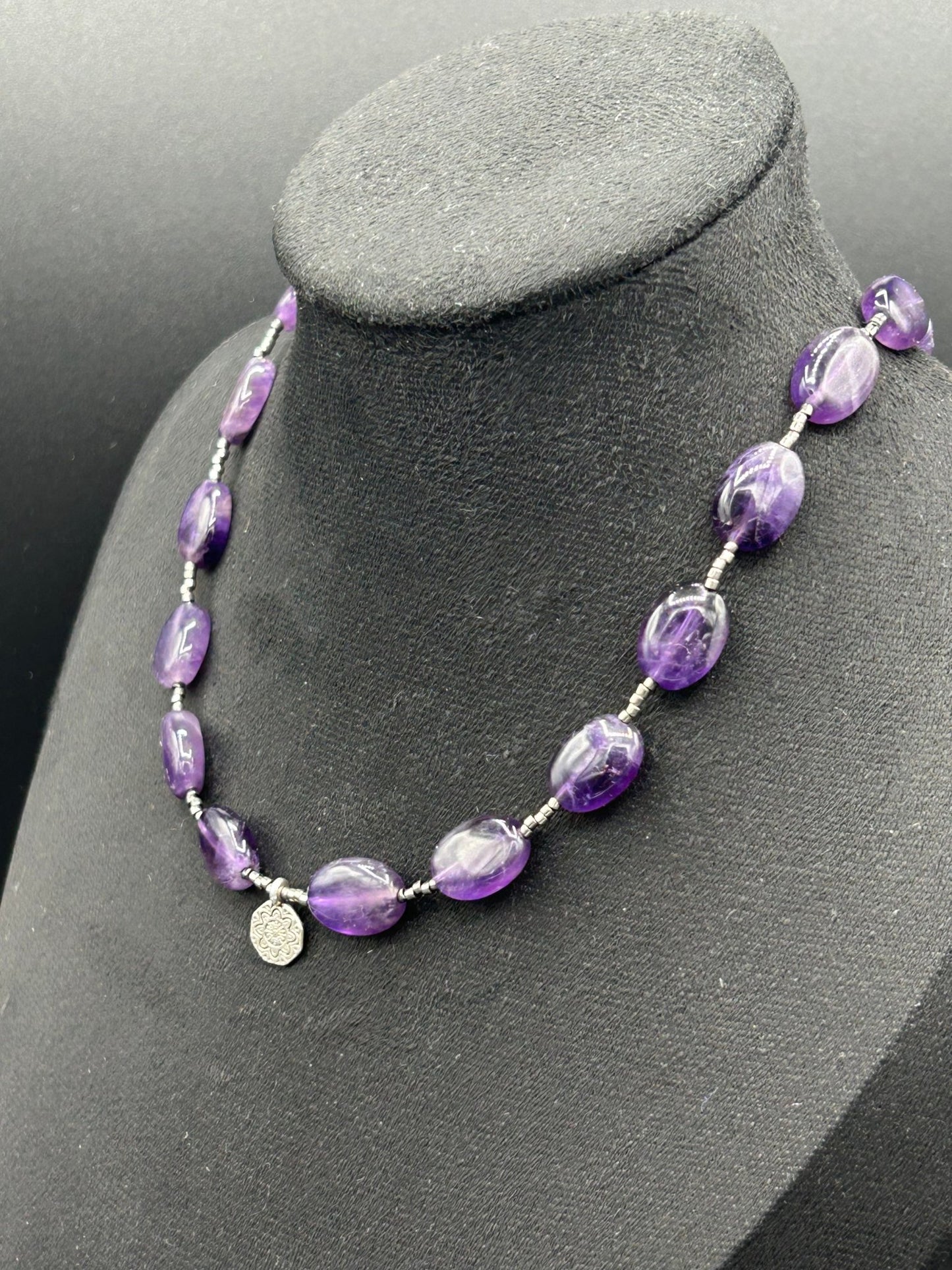 Collier Mandala Violet - Zen - Colomba Créations