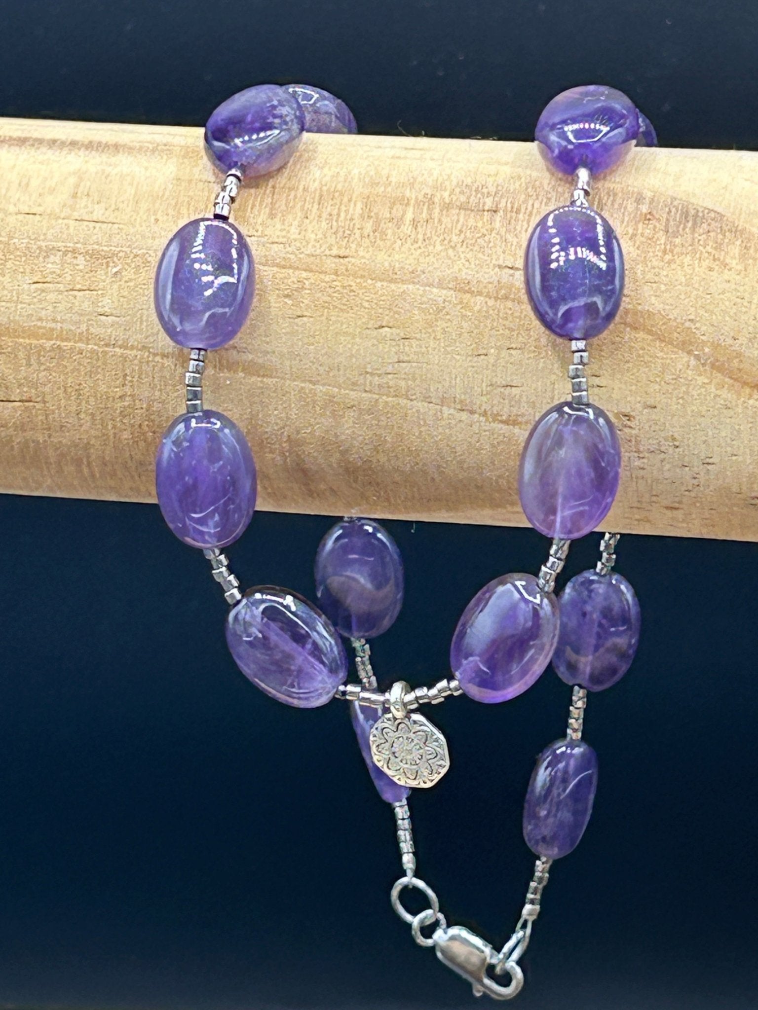 Collier Mandala Violet - Zen - Colomba Créations