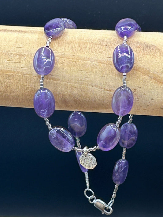 Collier Mandala Violet - Zen - Colomba Créations