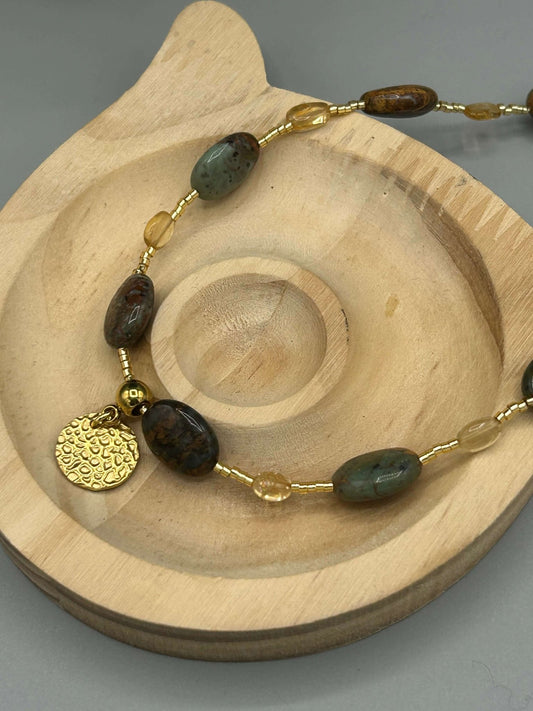 Collier Solstice Doré - Colomba Créations