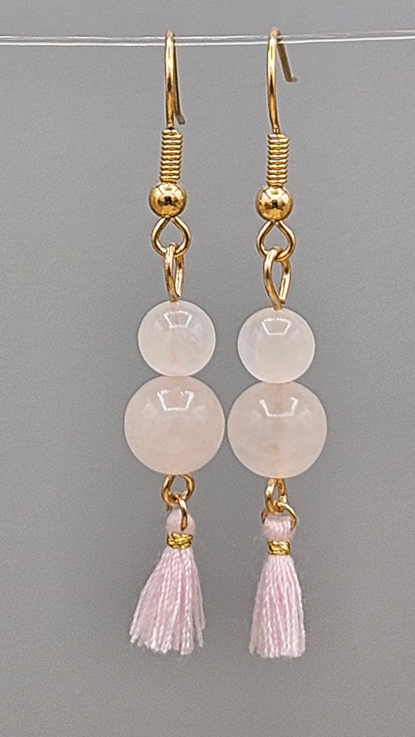 Pendantes Quartz Rose & Pompon