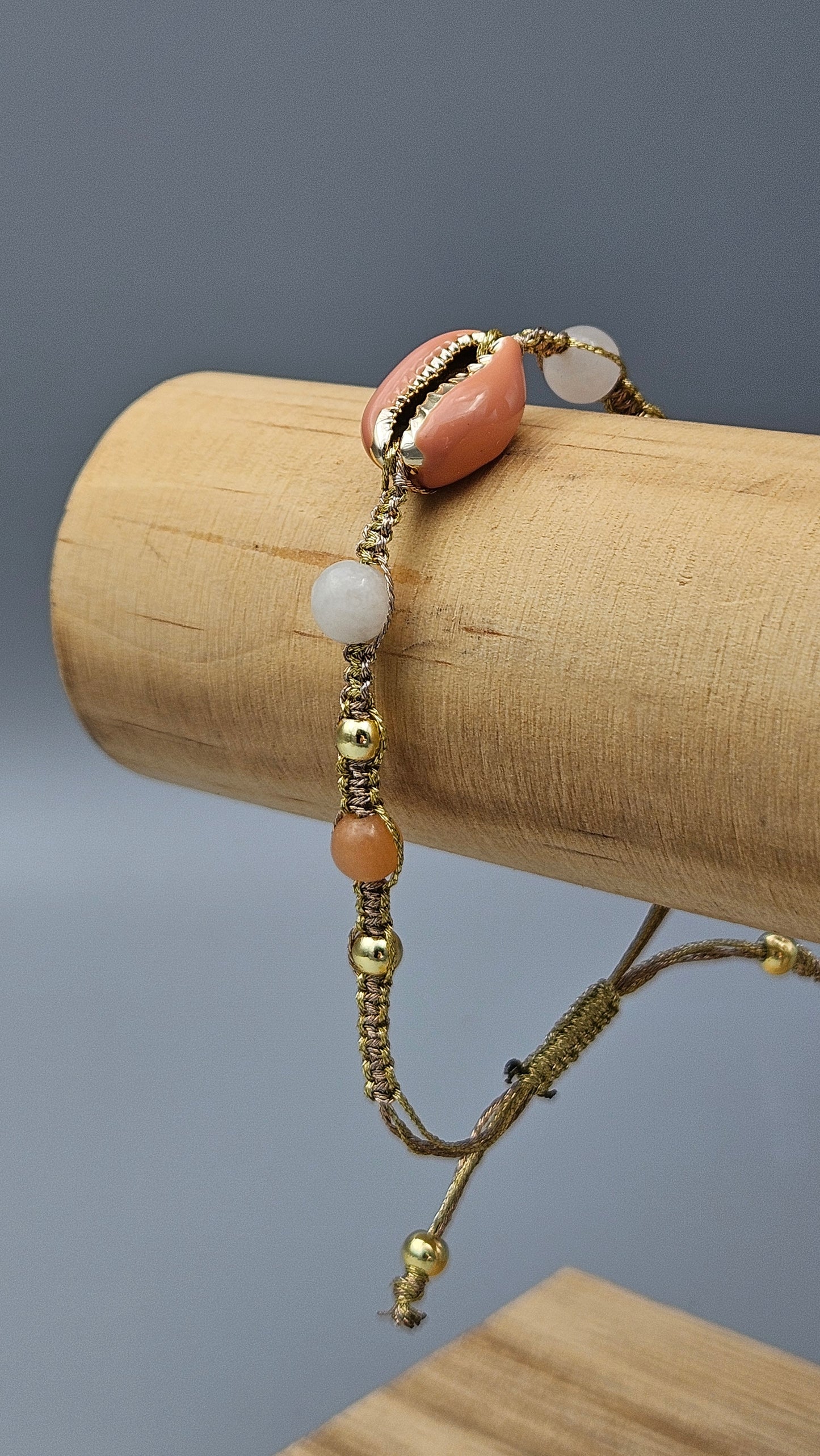 Bracelet Calanques Macramé Doré